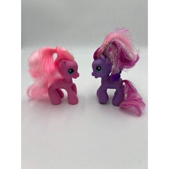 My Little Pony Figures Pink Pinky Pie & Purple Star Song Glitter Hair 4" MLP - Picture 2 of 8